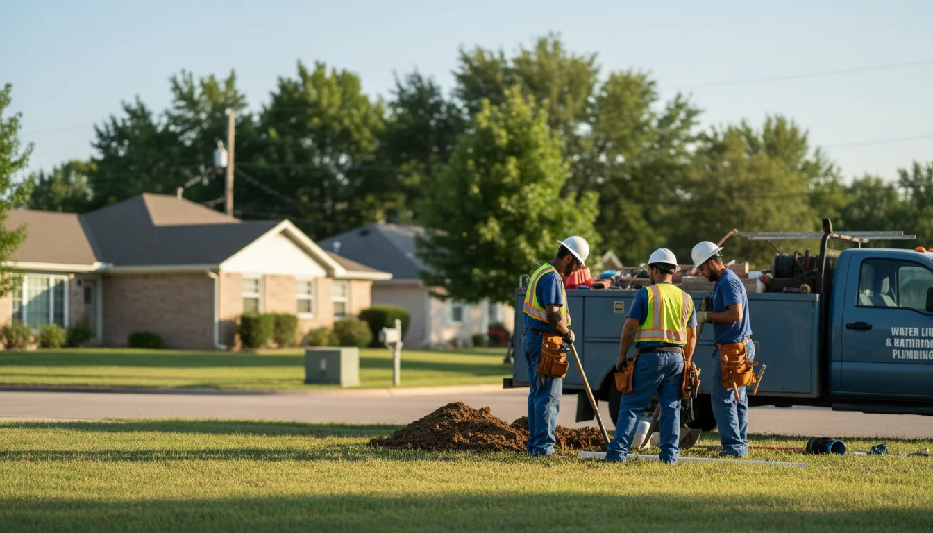 Residential water line and bathroom plumbing service in Ingomar, MT
